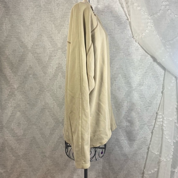 Men's Prana tan pullover crewneck sweater size L - Picture 7 of 7